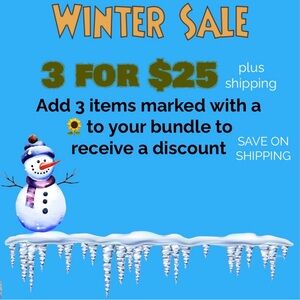 Three for Twenty-Five Sale - Save on shipping